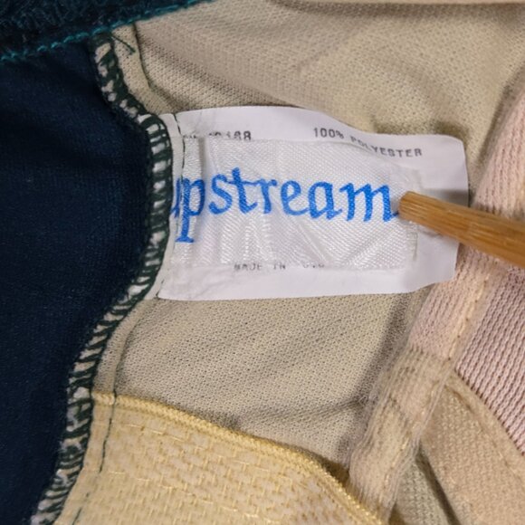 Upstream Vintage One‎ Piece Swimsuit Sz 12 Teal Retro Butterfly 80s Pinup Swim - Picture 3 of 9